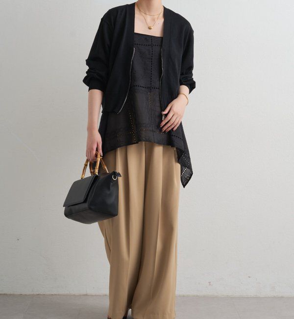  「2WAYパネルレース刺繍キャミ」|シャツ・ブラウス|