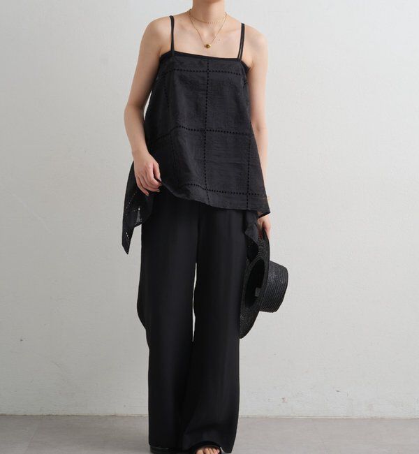  「2WAYパネルレース刺繍キャミ」|シャツ・ブラウス|