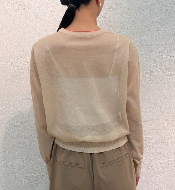  「シアーWカラーカーデ」|ニット・セーター|