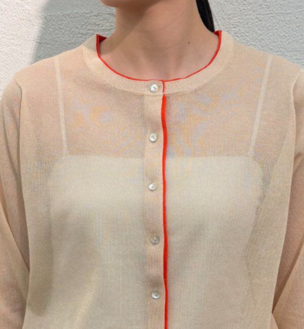  「シアーWカラーカーデ」|ニット・セーター|