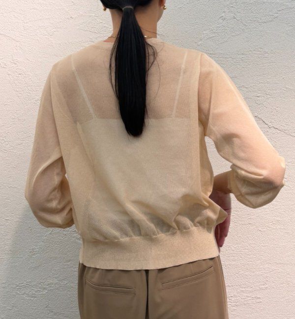  「シアーWカラーカーデ」|ニット・セーター|