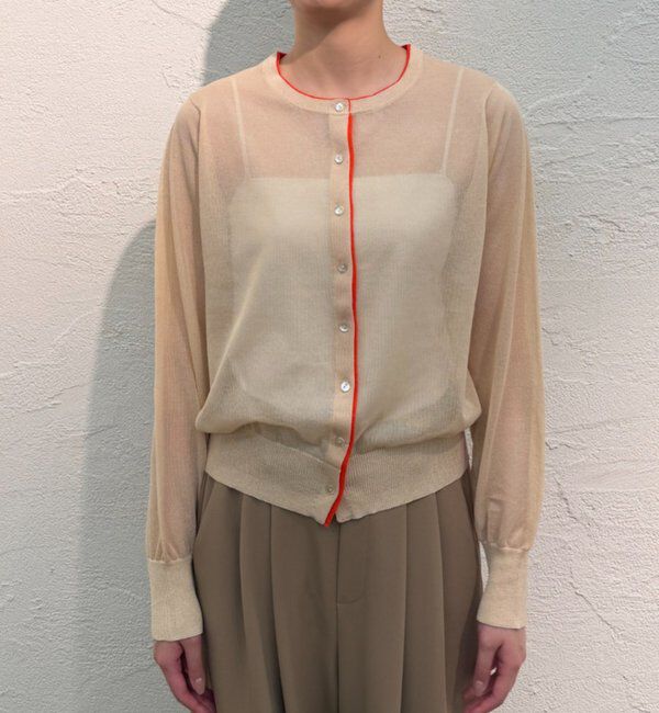  「シアーWカラーカーデ」|ニット・セーター|