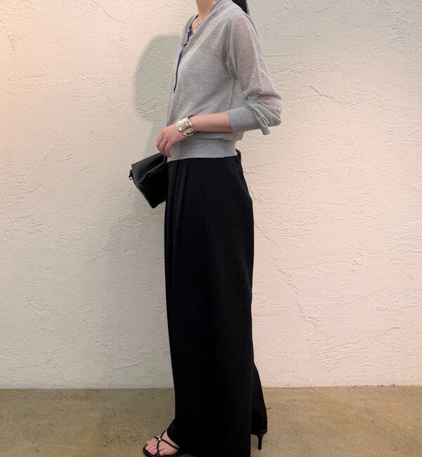  「シアーWカラーカーデ」|ニット・セーター|