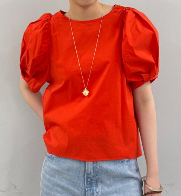  「パフ袖ブラウス」|シャツ・ブラウス|オレンジ