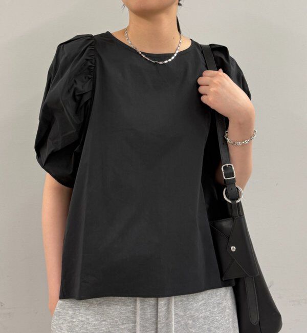  「パフ袖ブラウス」|シャツ・ブラウス|ブラック