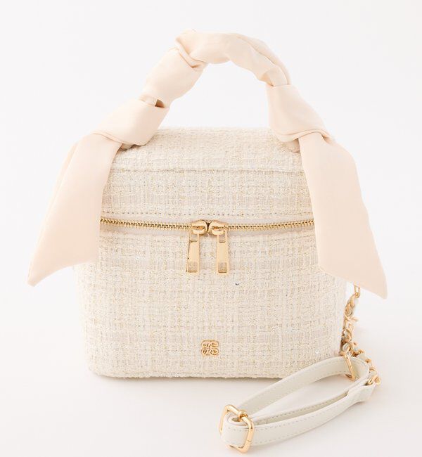  「ギャザーハンドルツイードバニティバッグ」|ショルダー・メッセンジャー|