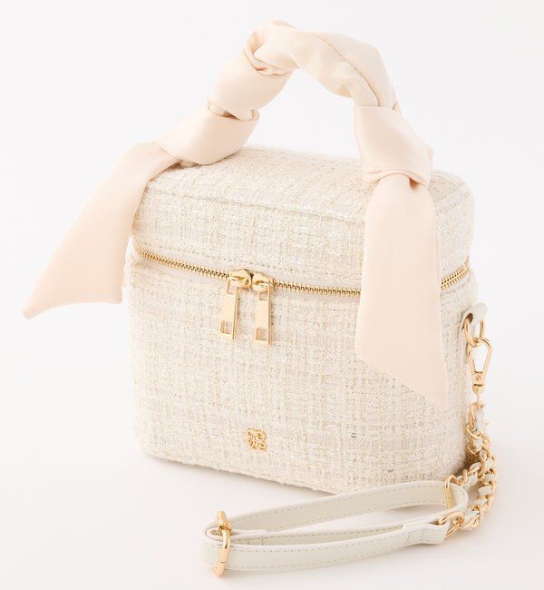  「ギャザーハンドルツイードバニティバッグ」|ショルダー・メッセンジャー|