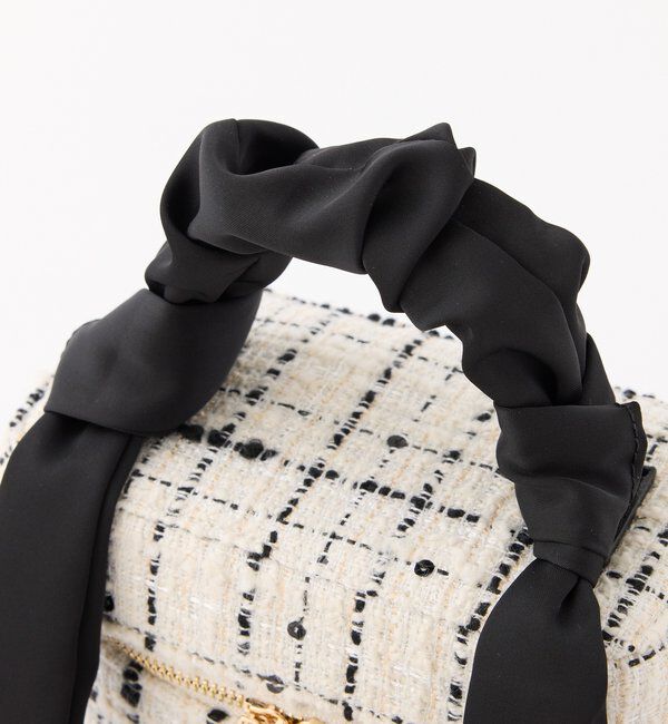  「ギャザーハンドルツイードバニティバッグ」|ショルダー・メッセンジャー|