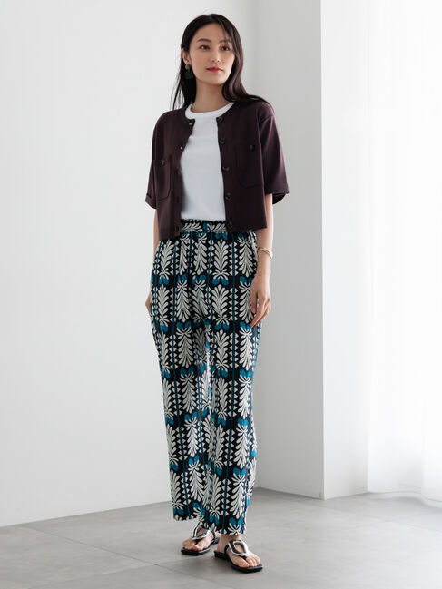 Te chichi「【調温】14G総針ハーフスリーブニットジャケット」|カーディガン|