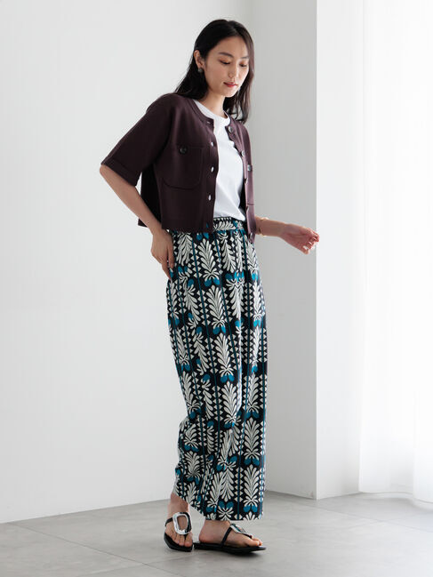 Te chichi「【調温】14G総針ハーフスリーブニットジャケット」|カーディガン|