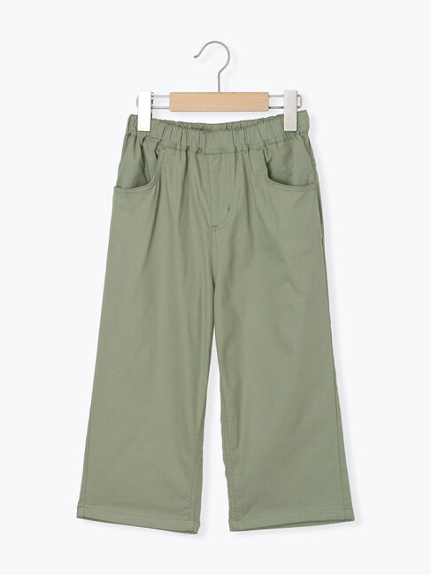 Samansa Mos2 Lagom「【１４０・１５０】7分丈ストレッチツイルパンツ」|その他|カーキ