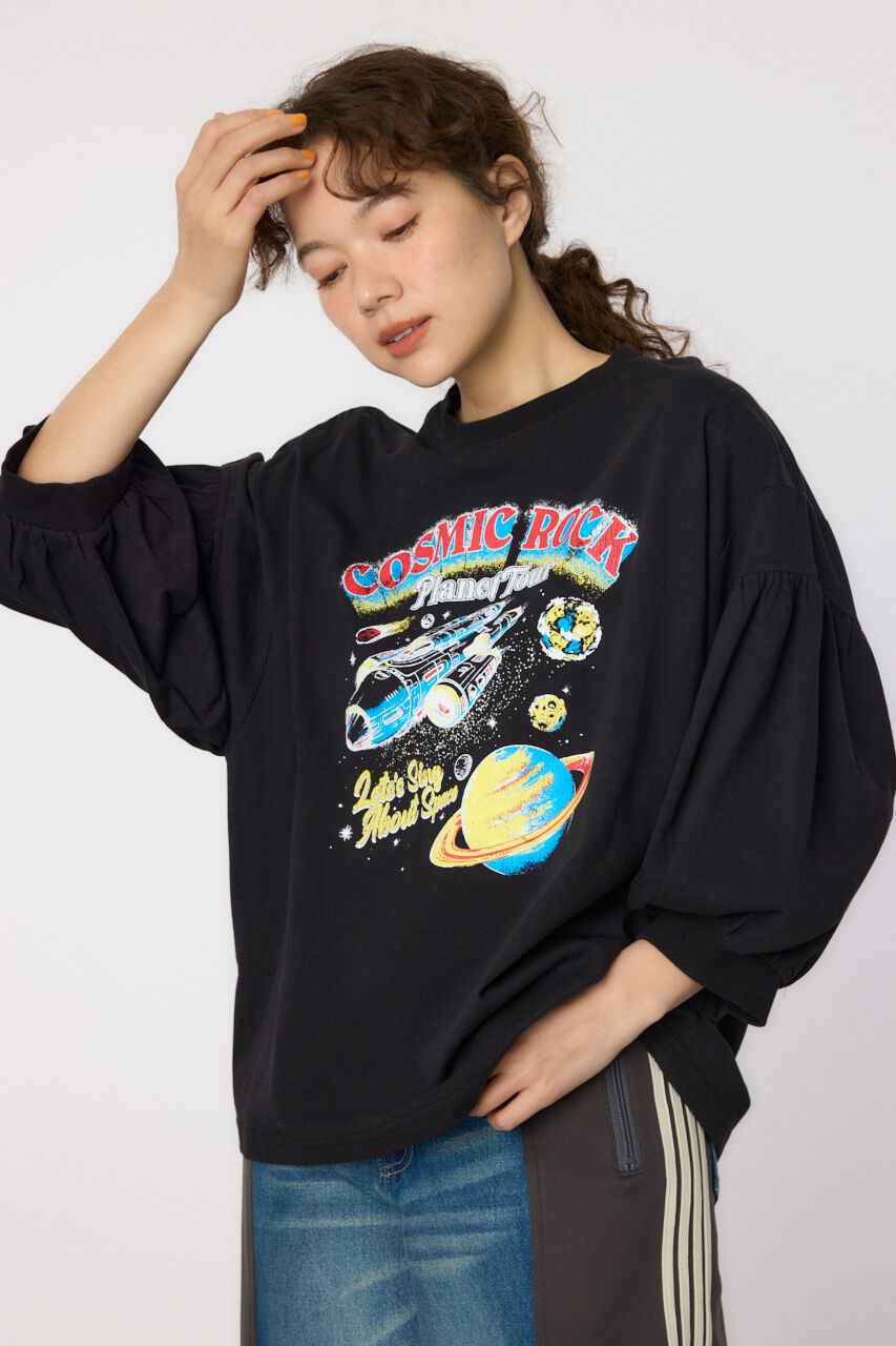 RODEO CROWNS「VariousバルーンスリーブTシャツ」|Tシャツ・カットソー|BLK