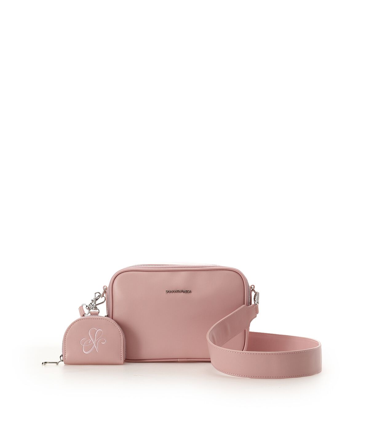 Samantha Vega「トラベルショルダーバック」|ショルダー・メッセンジャー|ベビーピンク