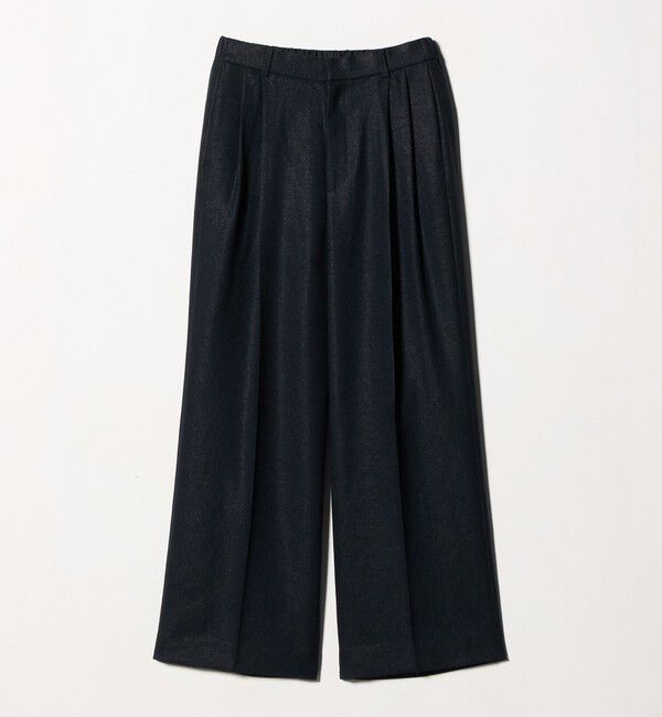 UNITED ARROWS「Spiree IAS 2タック ワイドパンツ ‐UVカット 接触冷感 ウォッシャブル‐」|スラックス|NAVY