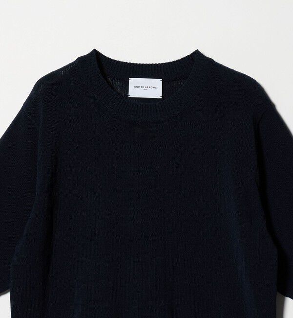 UNITED ARROWS「クルーネック ベーシック ショートスリーブ ニット ‐ウォッシャブル‐」|ニット・セーター|
