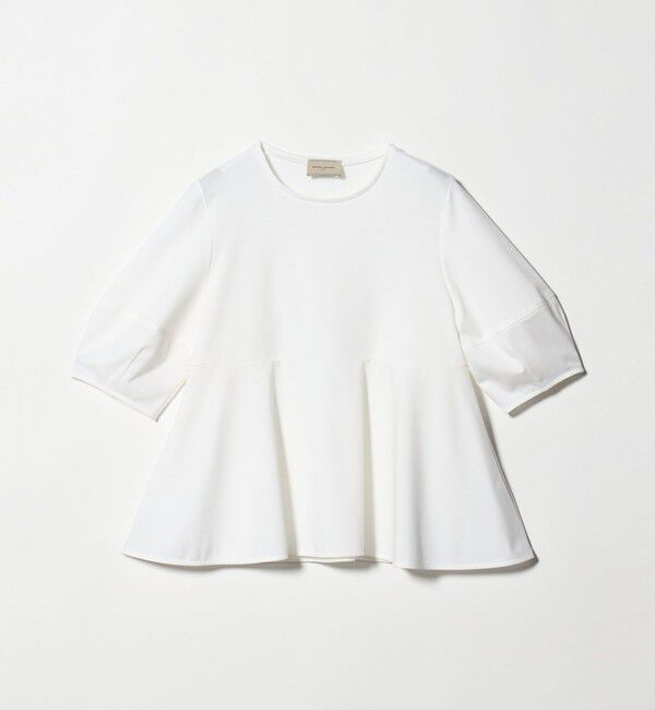 UNITED ARROWS「ポンチ ペプラム ショートスリーブ カットソー」|Tシャツ・カットソー|WHITE