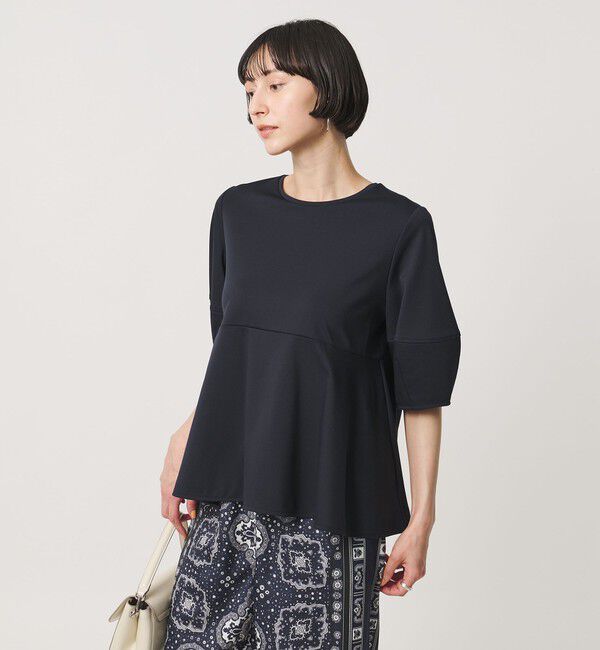 UNITED ARROWS「ポンチ ペプラム ショートスリーブ カットソー」|Tシャツ・カットソー|