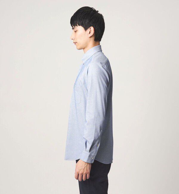 UNITED ARROWS green label relaxing「エブリット TC ジャージー スナップ ボタンダウン シャツ -ストレッチ・イージーアイロン・吸水速乾・抗菌-」|シャツ・ブラウス|