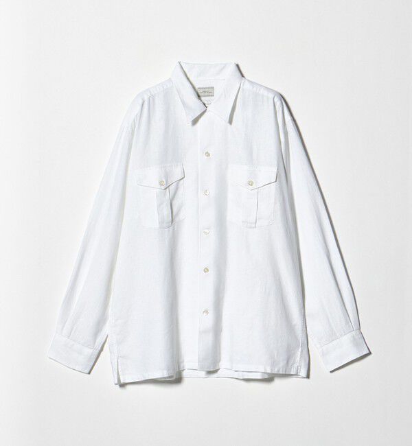 UNITED ARROWS green label relaxing「レーヨン リネン フラップポケット オープンカラー シャツ」|シャツ・ブラウス|