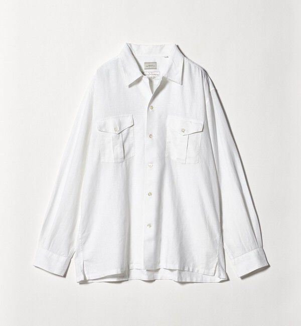 UNITED ARROWS green label relaxing「レーヨン リネン フラップポケット オープンカラー シャツ」|シャツ・ブラウス|
