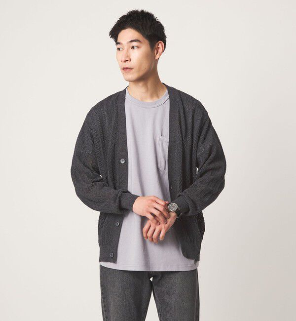 UNITED ARROWS green label relaxing「ミックス メランジ メッシュ カーディガン」|カーディガン|