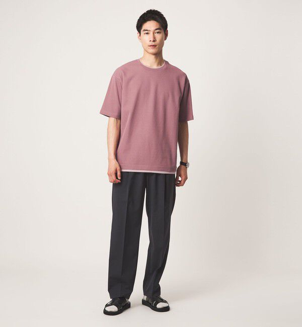 UNITED ARROWS green label relaxing「ピケ フェイクレイヤード クルーネック 半袖 Ｔシャツ」|Tシャツ・カットソー|
