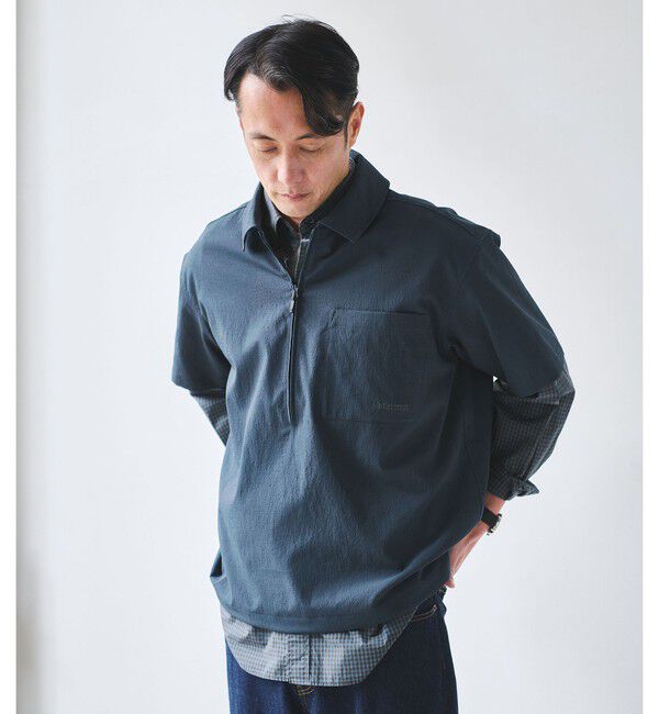 UNITED ARROWS green label relaxing「【別注】＜Marmot＞ハーフジップ 半袖 シャツ -はっ水-」|シャツ・ブラウス|