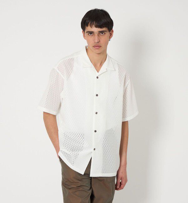 MONKEY TIME「アイレットラッセル オープンカラー シャツ」|シャツ・ブラウス|