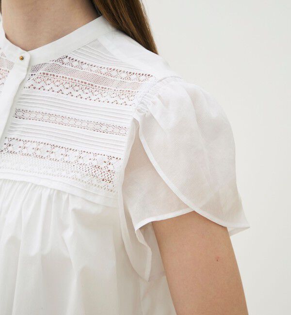 TOMORROWLAND collection「コットンコンビネーション ペタルスリーブブラウス」|シャツ・ブラウス|