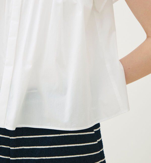 TOMORROWLAND collection「コットンコンビネーション ペタルスリーブブラウス」|シャツ・ブラウス|
