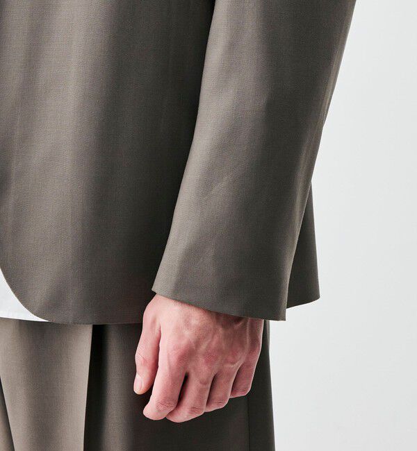 Edition「Super120's ウォッシャブルウール ノーカラージャケット」|ノーカラージャケット|