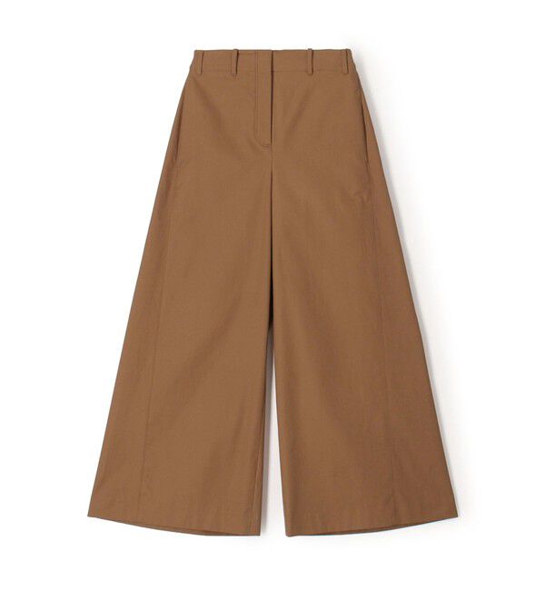 Ballsey「コットンギャバジン ワイドフレアパンツ」|その他|45 ブラウン