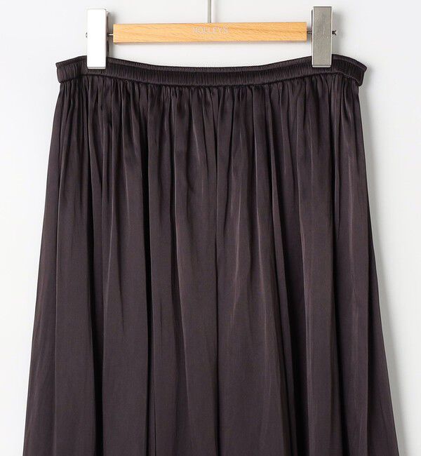 NOLLEY'S sophi「ウォッシャブル割織サテンギャザースカート」|フレア|