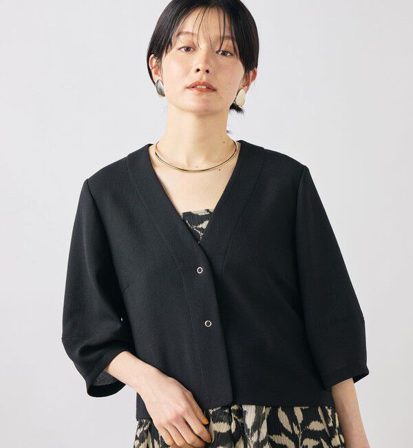 NOLLEY'S「ウォッシャブルヴィンテージメッシュカーディガン」|ブルゾン・スタジャン|