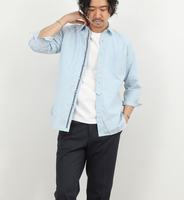 NOLLEY'S goodman「綿麻パラシュートボタン7分袖シャツ 26SS」|シャツ・ブラウス|