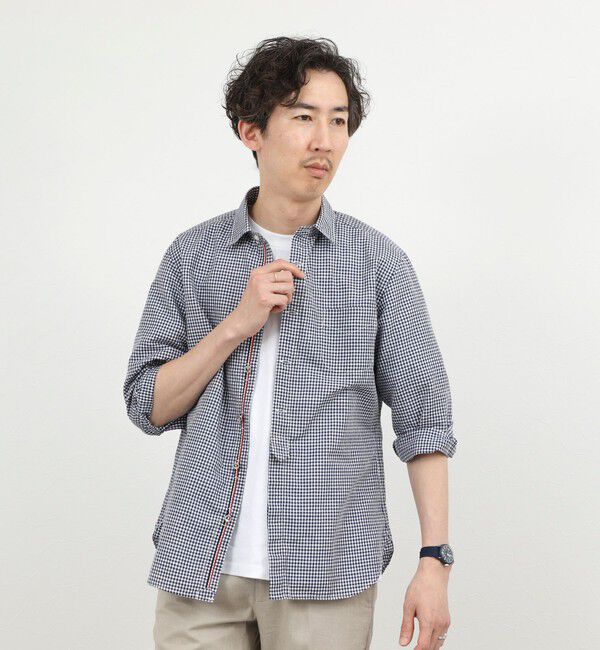 NOLLEY'S goodman「綿麻パラシュートボタン7分袖シャツ 26SS」|シャツ・ブラウス|