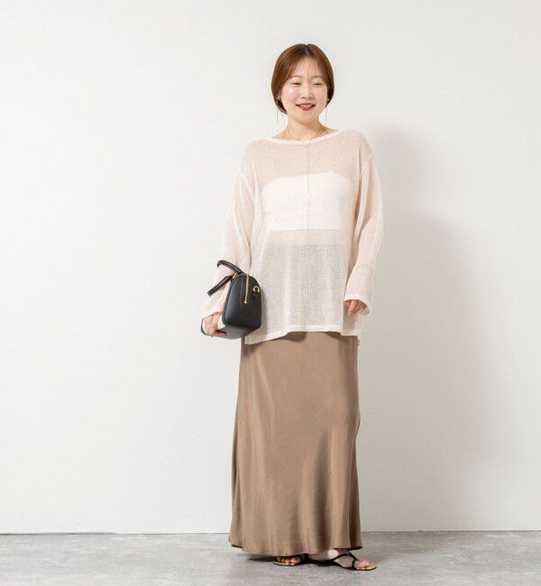 NOLLEY'S sophi「《手洗い可能》麻混針抜き天竺プルオーバー」|ニット・セーター|