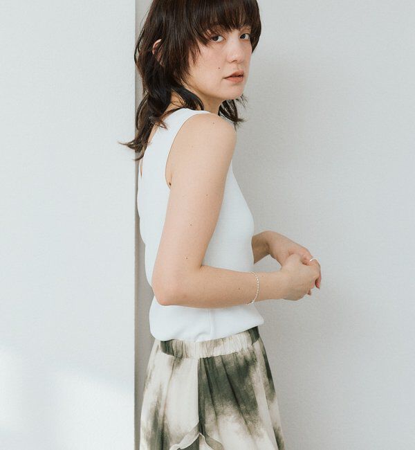  「予約【接触冷感機能付き】クールタッチ2wayニットタンクトップ」|ニット・セーター|