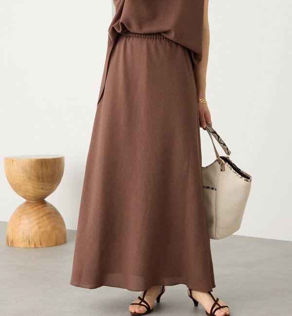  「予約【セットアップ着用可能】メッシュバイアススカート」|スカート|