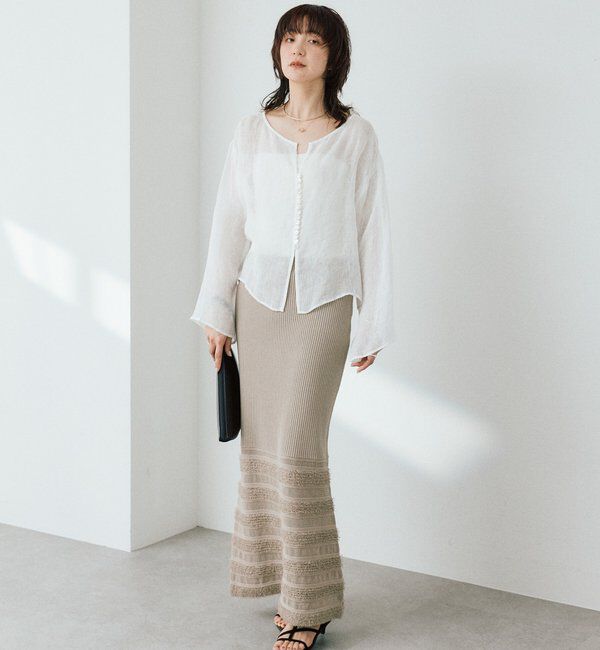  「【a Nice （ア ・ニース）】2WAYリネンブラウス」|シャツ・ブラウス|