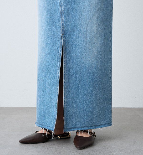  「予約【RIMH（リムエイチ）】スリットデニムスカート」|スカート|