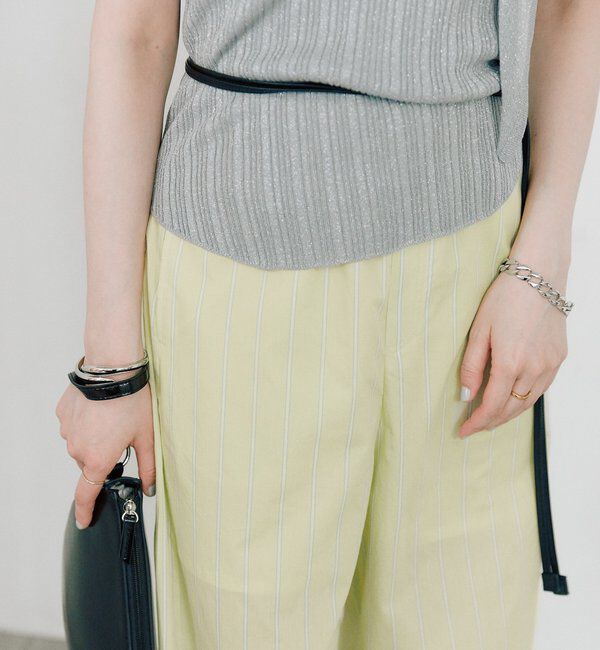  「【トレンド感抜群】リラクシーストライプパンツ」|チノ|