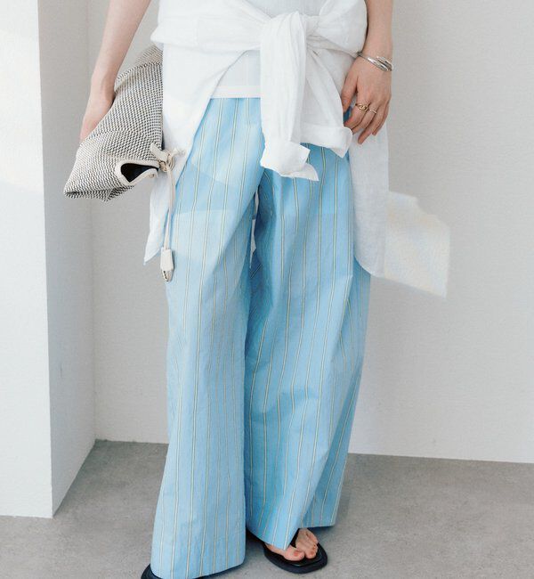  「【トレンド感抜群】リラクシーストライプパンツ」|チノ|