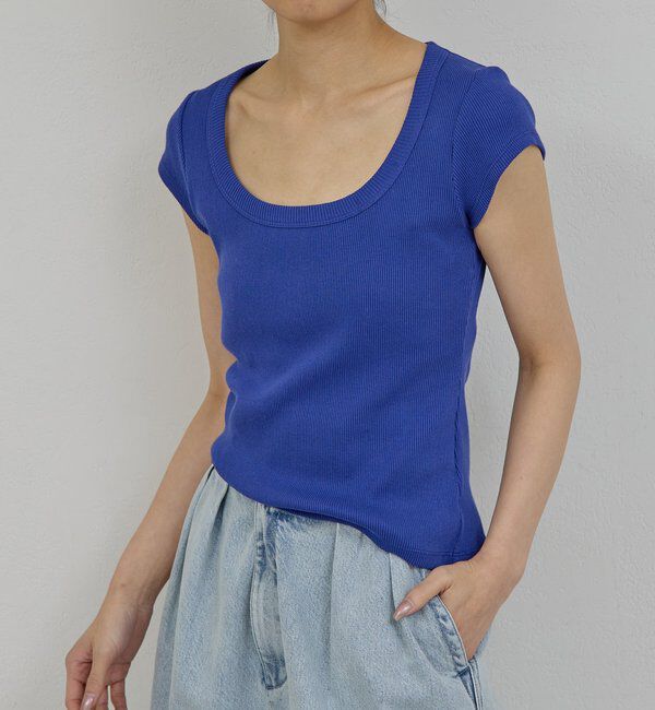  「【PEAS】コットンシルクチビTee」|Tシャツ・カットソー|ブルー