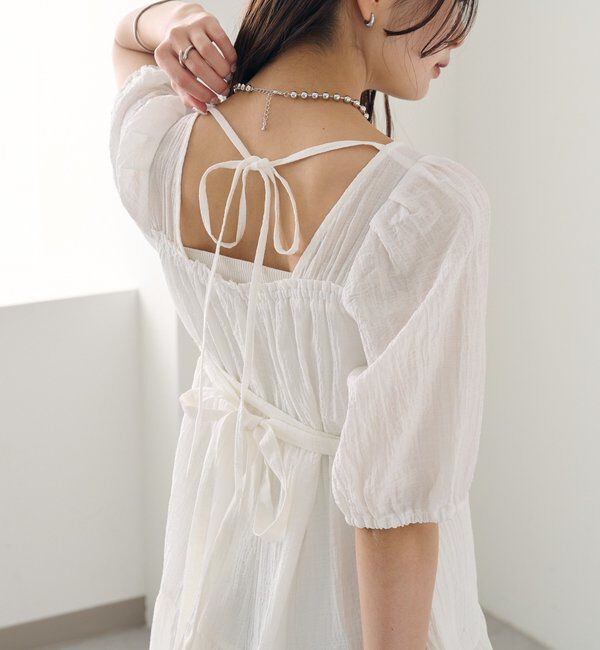  「チョーカー付きワンピース」|ワンピース|オフホワイト