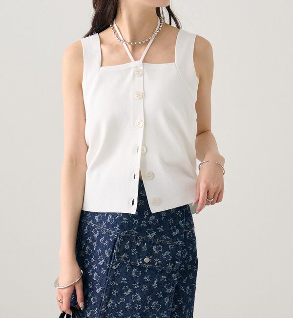  「ホルターニットタンクトップ」|キャミソール|