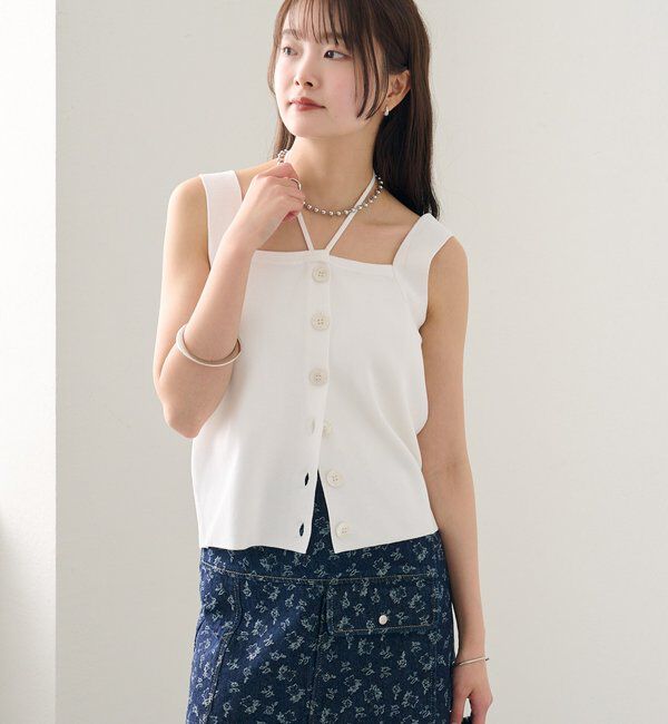  「ホルターニットタンクトップ」|キャミソール|