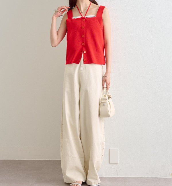  「ホルターニットタンクトップ」|キャミソール|