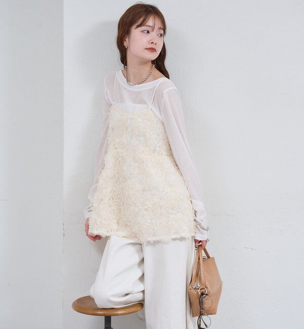  「フラワーチュールキャミチュニック」|シャツ・ブラウス|