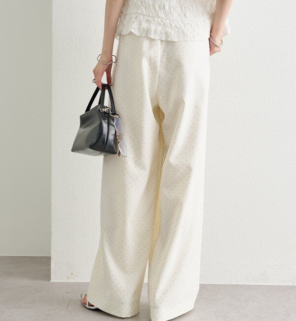  「ラインストーンWベルトパンツ」|チノ|